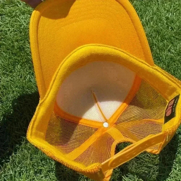 Ace the moon That's a Good Ball Trucker Hats yellow adjustable - Picture 3 of 3